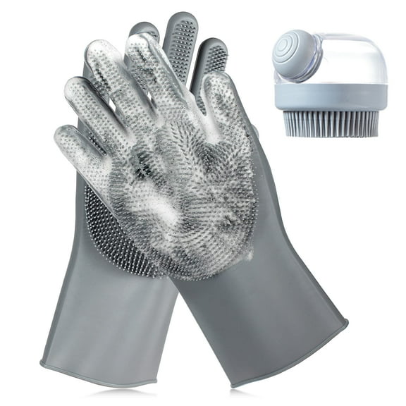 Rirool Pet Grooming Gloves for Dogs, Cats, Rabbits & Horses – 2-in-1 Deshedding Brush & Massage Mitt, Gentle Bathing Glove for Shedding, Long/Short Hair - 1 Pack