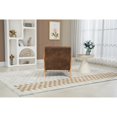 thumbnail image 6 of Mid-Century Modern Accent Chair with Solid Rubberwood Frame and Waist Cushion, Antique Brown, 6 of 10