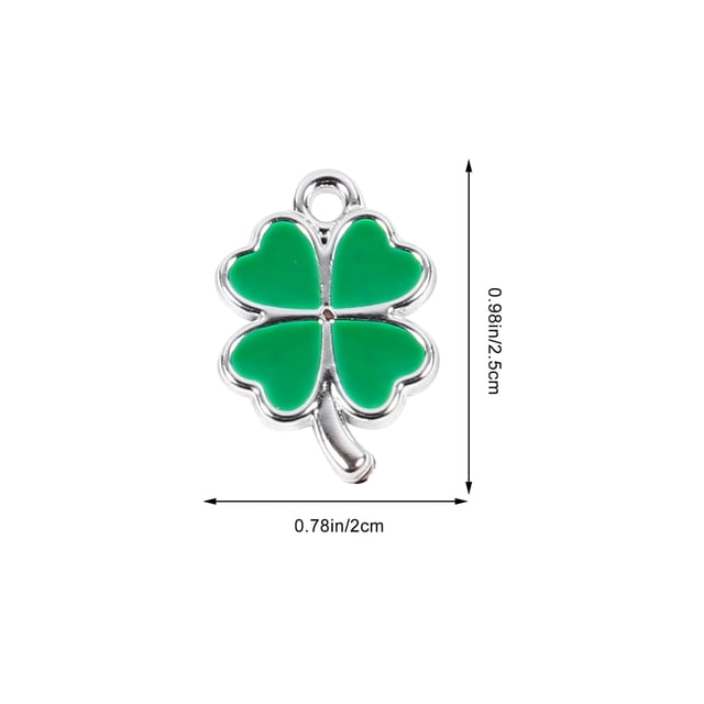 DIY Pendant Accessory 25pcs Lucky Charms Pendants Jewelries Chic DIY Four Leaf Clover Pendants