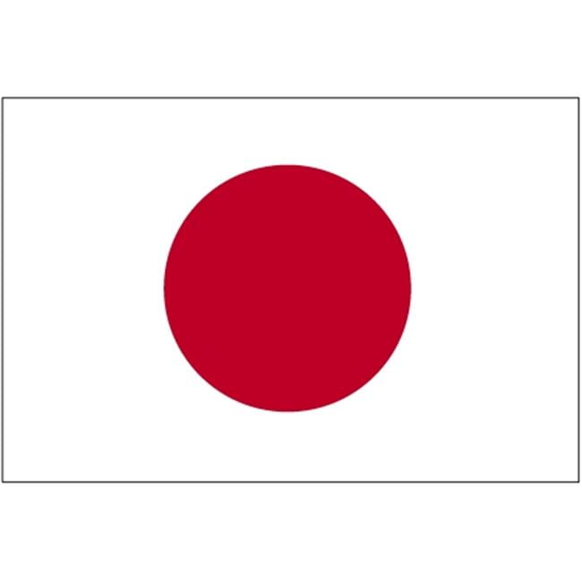 Annin Flagmakers 190193 4 ft. X 6 ft. Colonial Nyl-Glo Japan Flag with Fringe by Annin Flagmakers