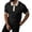 Black, variant on T Shirts for Man Two-Tone Waffle-Weave Short-Sleeve Shirt with Collar,Sizes S-3XL