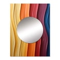 thumbnail image 2 of Designart "Multicolor Wave Ashanti To The Throne" Abstract Shapes Mirror Wall Decor - Modern Multicolor Abstract Hallway Wall Mirror Art - 32" x 24" Inch, 2 of 5
