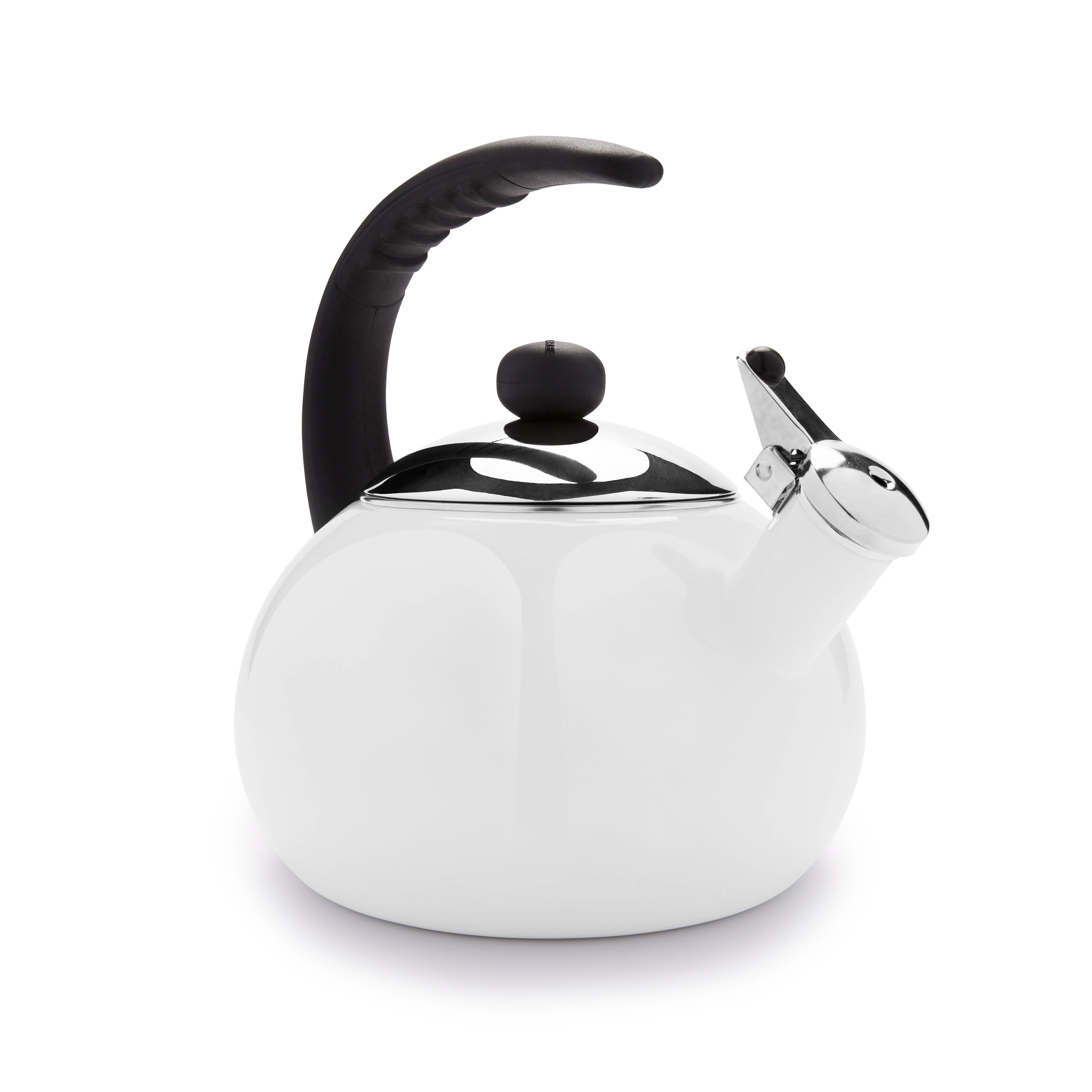  Farberware Dome Tea Kettle, Whistling Teapot, Porcelain Enamel  on Carbon Steel, BPA-Free, Rust-Proof, Cool Handle, 3 qt, 12 Cup Capacity,  Red: Home & Kitchen