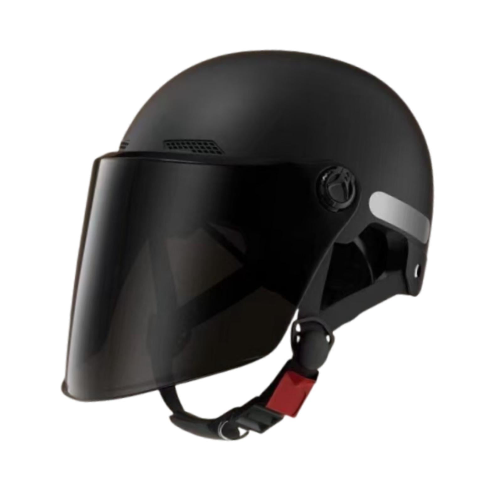 Nishiyuenyi Motorcycle Half Helmet Accessories Vintage Design for Cycling Bike Motocross Black