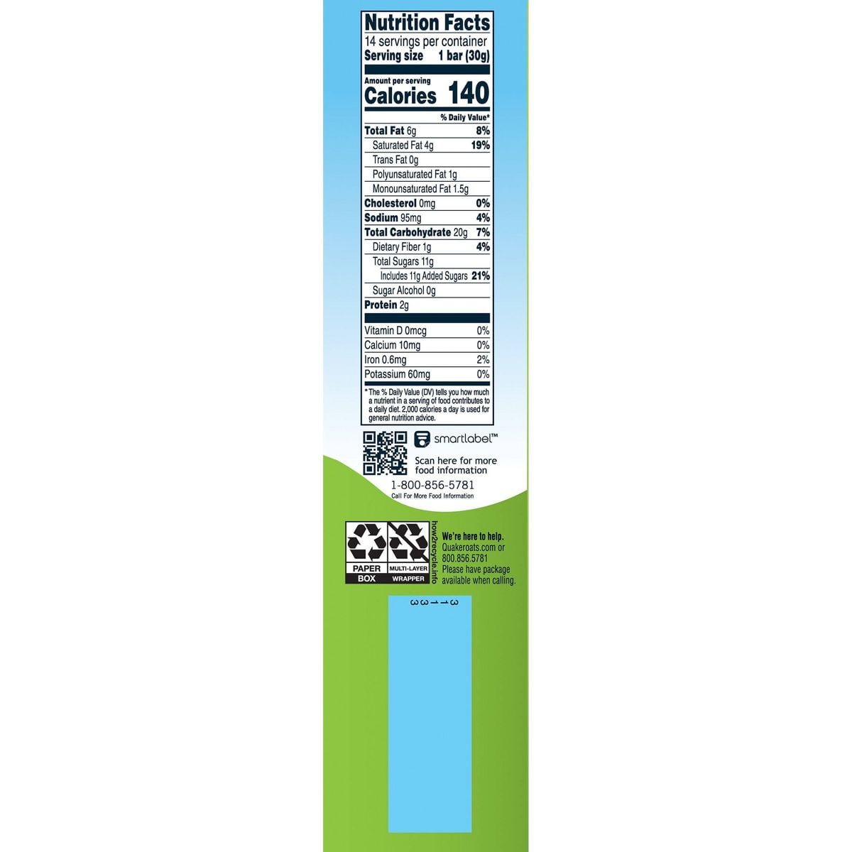 Quaker Chewy Dipps Peanut Butter Granola Bars - 14.8oz/14ct - Pack of 2