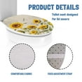 thumbnail image 6 of ZIATUBLE Sunflower Toilet Lid Dust Cover Butterfly Oval Toilet Lid Covers Easy to Install Toilet Lid Cover Machine Washable Seat Protector Cover Fit Different Sizes of Toilet Lid, 6 of 6