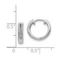 thumbnail image 3 of Auriga 14k White Gold Diamond Hinged Round Hoop Earrings for Women, 3 of 5