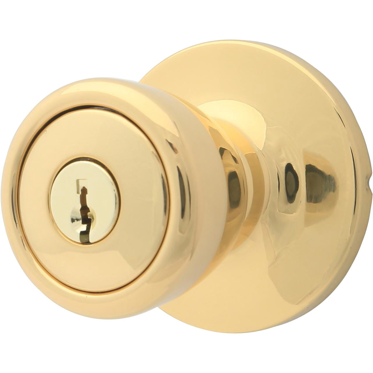 Lokhaus Keyed Entry Tulip Doorknob Polished Brass 2 Count