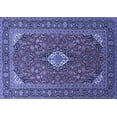 thumbnail image 1 of Ahgly Company Machine Washable Indoor Rectangle Medallion Blue Traditional Area Rugs, 5' x 8', 1 of 4