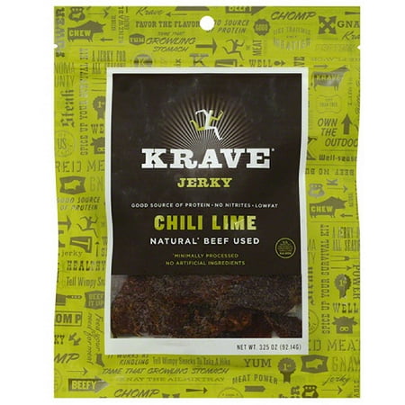 Krave Chili Lime Jerky, 3.25 Oz, (pack O