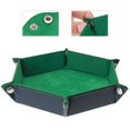 thumbnail image 4 of 2-3 del paquete Bandeja almacenamiento plegable Soporte de almacenamiento de escritorio Verde 2 piezas Yotijar Organizador de bandeja hexagonal de dados, 4 of 9
