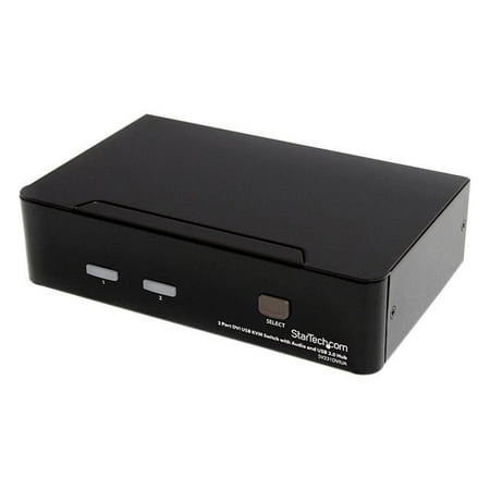 StarTech 2 Port DVI USB KVM Switch with Audio and USB 2.0 Hub - 2