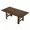 Walnut, variant on 71 Inch Farmhouse Rectangular Dining Table for 6-8 People, Dinner Table with Thick Tabletop & Sturdy Triangular Legs for Kitchen Dining Room Home - Gray