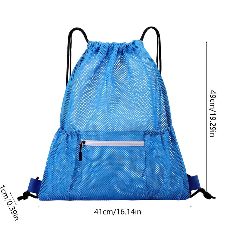 Polyester mesh drawstring equipment bag with shoulder straps Amazon.com: Mesh Laundry Bags with Adjustable Shoulder Strap  main image 2