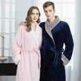 thumbnail image 2 of Camisón de franela de otoño e invierno más pijama largo acolchado de terciopelo para parejas para hombres ropa de hogar linda para mujeres, 2 of 6