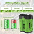 thumbnail image 2 of Upgraded 7500mAh Replacement for EGO 56V Battery 7.5Ah Compatible with EGO 56 Volt Lithium-ion Batteries BA2800 BA4200 BA1400 HT2400 LB6504 LB5804 Power+ Tools, 2 of 5