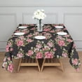thumbnail image 3 of Pioneer Flower Floral Print Pattern Square Tablecloth,Waterproof Square Table Cover,Wipeable Spillproof Washable Table Cover for Home Kitchen Party Decor 60"x60"(152x152cm), 3 of 6