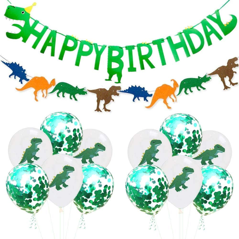 Dinosaur Themed Happy Birthday Banner Party Decorations,Jurassic World  Party Supplies Set for Kids Birthday Parties and Baby Shower Dino Birthday  ...