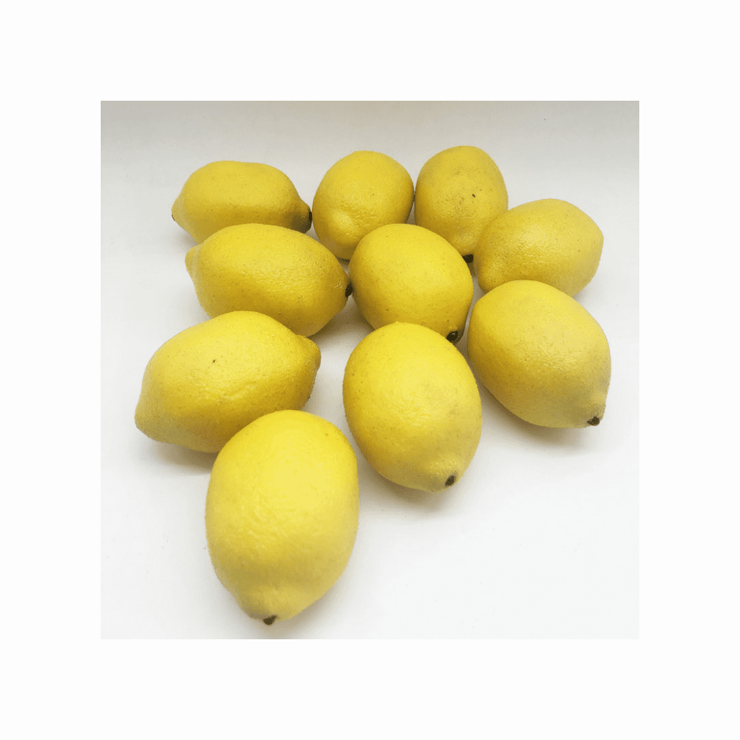 Faux Foods Lifelike Yellow Lemons Fake Fruit Decoration 12 Pcs Fake Lemon 