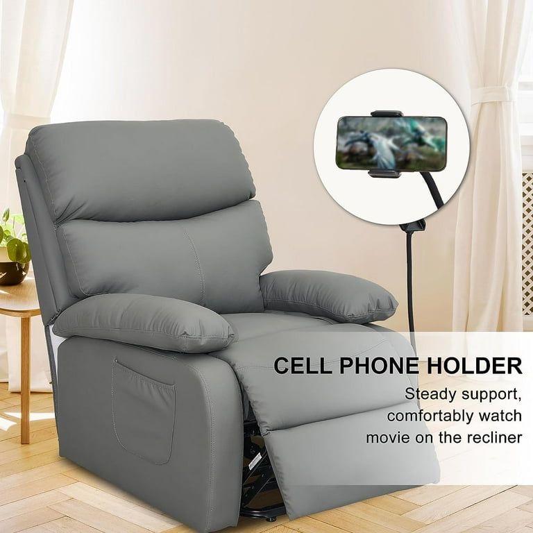 hzlagm Modern Ergonomic Electric Lift Recliner Chair with Footrest Single  Reclining Sofa Lounge Soft Cushion and Back Comfortable Armchair for Living  Room - Dark Gray 