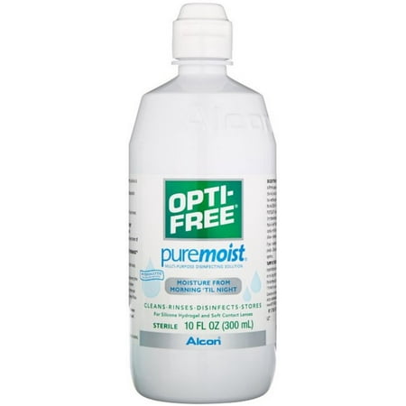 OPTI-FREE Pure Moist Multi-Purpose Disinfecting Solution 10 oz (Pack of 4)