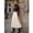 Beige, variant on Women's High Waist Faux Leather Midi A-Line Skirt with Flared Hem