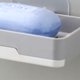 thumbnail image 2 of Caja de jabón, soporte para caja de drenaje, estante de plástico, instalación sin agujeros para baño, inodoro, gris oscuro, 1 capa, 2 of 5