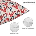 thumbnail image 3 of Pofeuu Roosters Print Double-sided plush pillowcase Square Throw Pillow Covers Pillows Cover for Living Room Bedroom Sofa Couch Cushion Cover（No pillow core）-18"x18", 3 of 7
