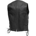 thumbnail image 2 of First Mfg Co - Trinity - Women's Motorcycle Biker Riding Black Leather Vest - 4X Large - Side Lacing, 2 of 4