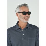 Solar Shield Dioptics Unisex Rectangle Fashion Sunglasses Gunmetal