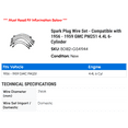thumbnail image 2 of Spark Plug Wire Set - Compatible with 1956 - 1959 GMC PM251 4.4L 6-Cylinder 1957 1958, 2 of 2