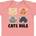 thumbnail image 4 of Inktastic Cats Rule with Cat Heads Boys or Girls Baby Bodysuit, 4 of 5