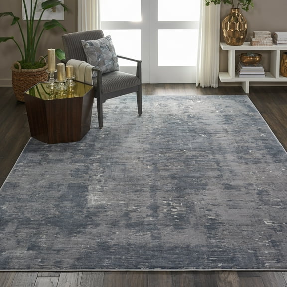 Nourison Rustic Textures Abstract Grey 9'3" x 12'9" Area Rug, (9x13)