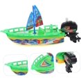thumbnail image 2 of 6 Pcs Clockwork Boat Toy Toys Winding Clockwork Jet Ski Bath Toy Boats Pool Toy, 2 of 5