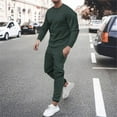 thumbnail image 2 of Miluxas Men's Casual Tracksuit Athletic Sweatsuits Long Sleeve 2 Piece Outfit Running Jogging Sport Suit Sets Green 10(XXL), 2 of 6