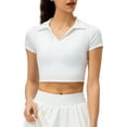 thumbnail image 1 of Camiseta deportiva para mujer, camisetas cortas, camisetas ajustadas de manga corta para, 1 of 7