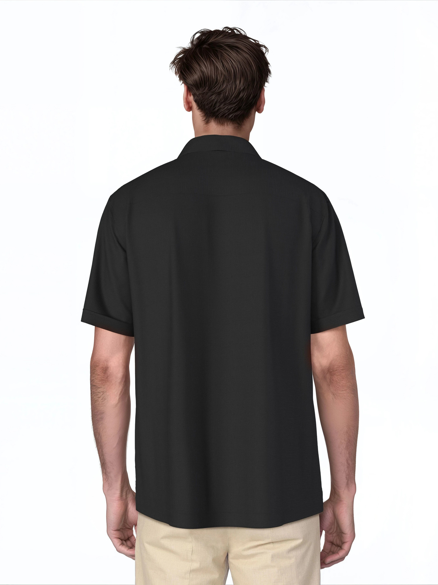 Cafe Luna Men's and Big Men's Abstract Print Panel Short Sleeve Woven Shirt, Size S-4XL