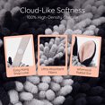 thumbnail image 3 of REGALWOVEN 1 Pc Fluffy Chenille Ball Hand Towels with Hanging Loops Rabbit Shape Quick Drying Soft Absorbent Black 7" x 7", 3 of 7