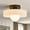 White, variant on Mid-Century Modern Semi Flush Mount Ceiling Light, Kitchen Ceiling Light Fixture with Glass Shade,Vintage Close to Ceiling Lamp for Entryway Hallway Bathroom
