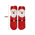 thumbnail image 3 of Odeerbi Christmas Socks for Women 2025 Coral Velvet Mid-Calf Socks Christmas Santa Snowman Plush Stocking Winter Thickened Warm Faux Furry Socks Red, 3 of 8