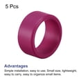 thumbnail image 3 of Uxcell Silicone Rubber Bands Rings Non-slip 1" Red for Wrapping Paper 5Pcs, 3 of 5