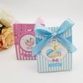 thumbnail image 3 of 50 Pieces/Set Wedding Candy Paper Box Storage Case with Ribbon Portable Fashion Style Party Gift Boxes Case for Engagement Proposal Type 1, 3 of 9