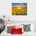 thumbnail image 5 of Nawypu  Sunflower Wall Art Flower Wall Art Sunset Rustic Pictures Canvas Print Painting Framed and Stretched Ready to Hang for Living Room Bedroom Office, 5 of 5