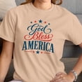 thumbnail image 3 of Smartprints God Bless America Patriotic Women's T-Shirt Natural, Cotton, S, 3 of 4