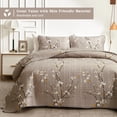 thumbnail image 4 of Juego de edredón UOZZI BEDDING reversible con rama gris tostado, tamaño king, 4 of 9