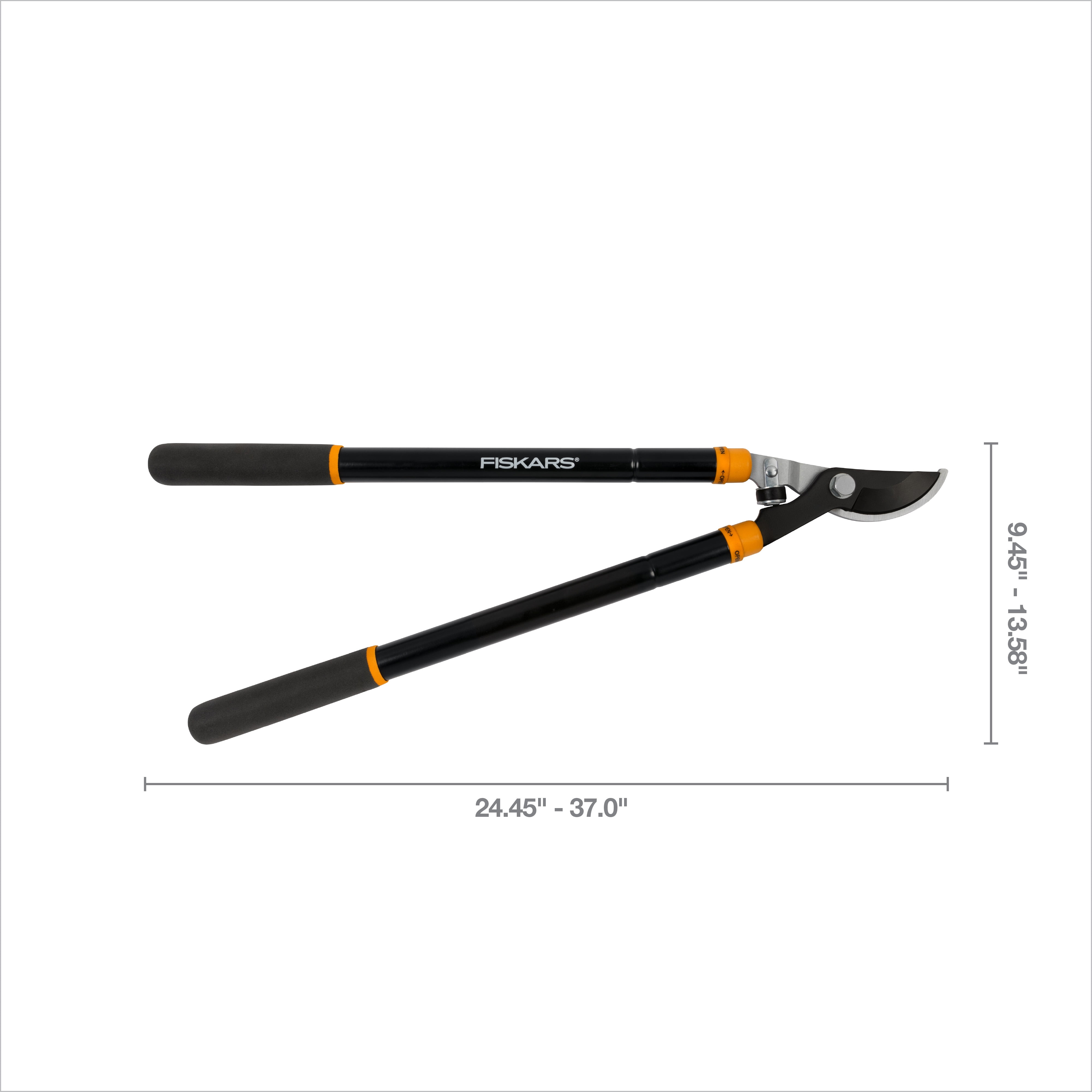 (2 pack) Fiskars Lopper Extendable Handle and Single Pivot, 25"-37" Handle Extension