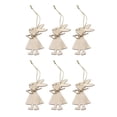 thumbnail image 1 of 6PCS Wooden Easter Rabbit Hanging Decor Cute Rabbit Wood Pendant Cartoon Bunny Crafts Decorative Hanging Ornaments for Easter Party Style 1, 1 of 8