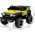 thumbnail image 5 of Accreate 2 Seater Ride on Car with Remote Control, 4WD Off-Road Truck 12V Electric Battery Powered Ride on Toys, 25W Dual Motor, Spring Suspension, 3 Speed, Decor Spare Tire, for Boys Girls, 5 of 6