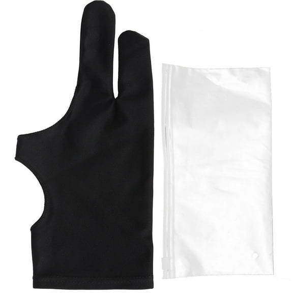 Artist gloves, for graphic drawing Tablet computer drawing gloves Sweat proof sketch painting gloves, for artistic creation Antifouling gloves 1 piece 2 fingers S