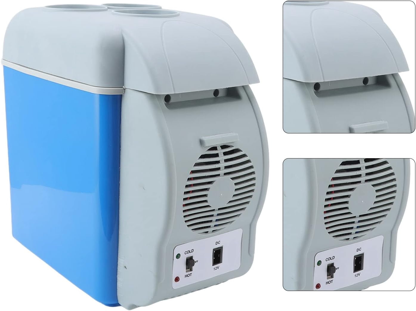 Portable Car Fridge 12V  Semiconductor Cooler Warmer with Carry Strap for Outdoor Travel Camping